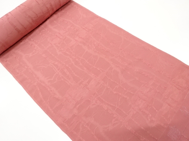 JAPANESE KIMONO / ANTIQUE BOLT FOR KIMONO / SILK / WOVEN MIST & GROVE